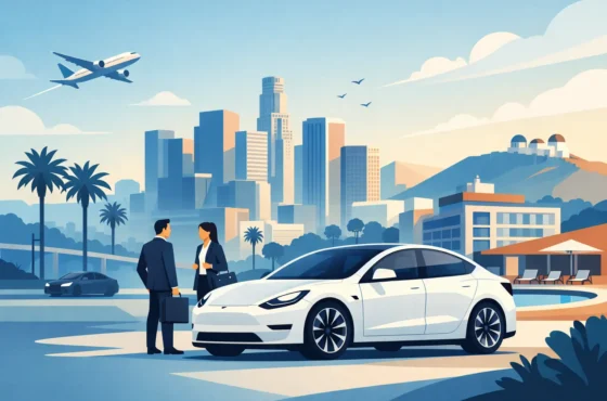 Business Tesla Rental for Better LA Work Trips