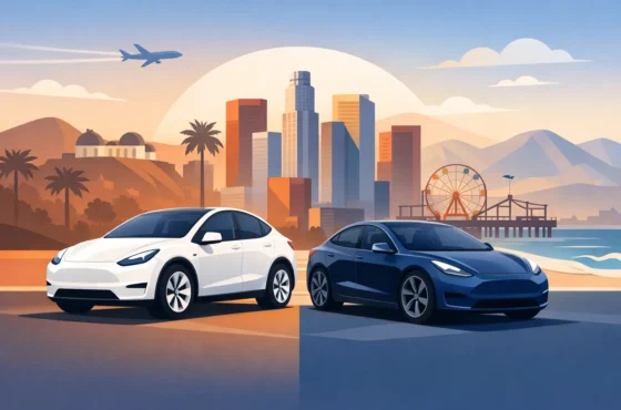 Model Y vs Model 3 Rental in LA: Which Tesla to Book