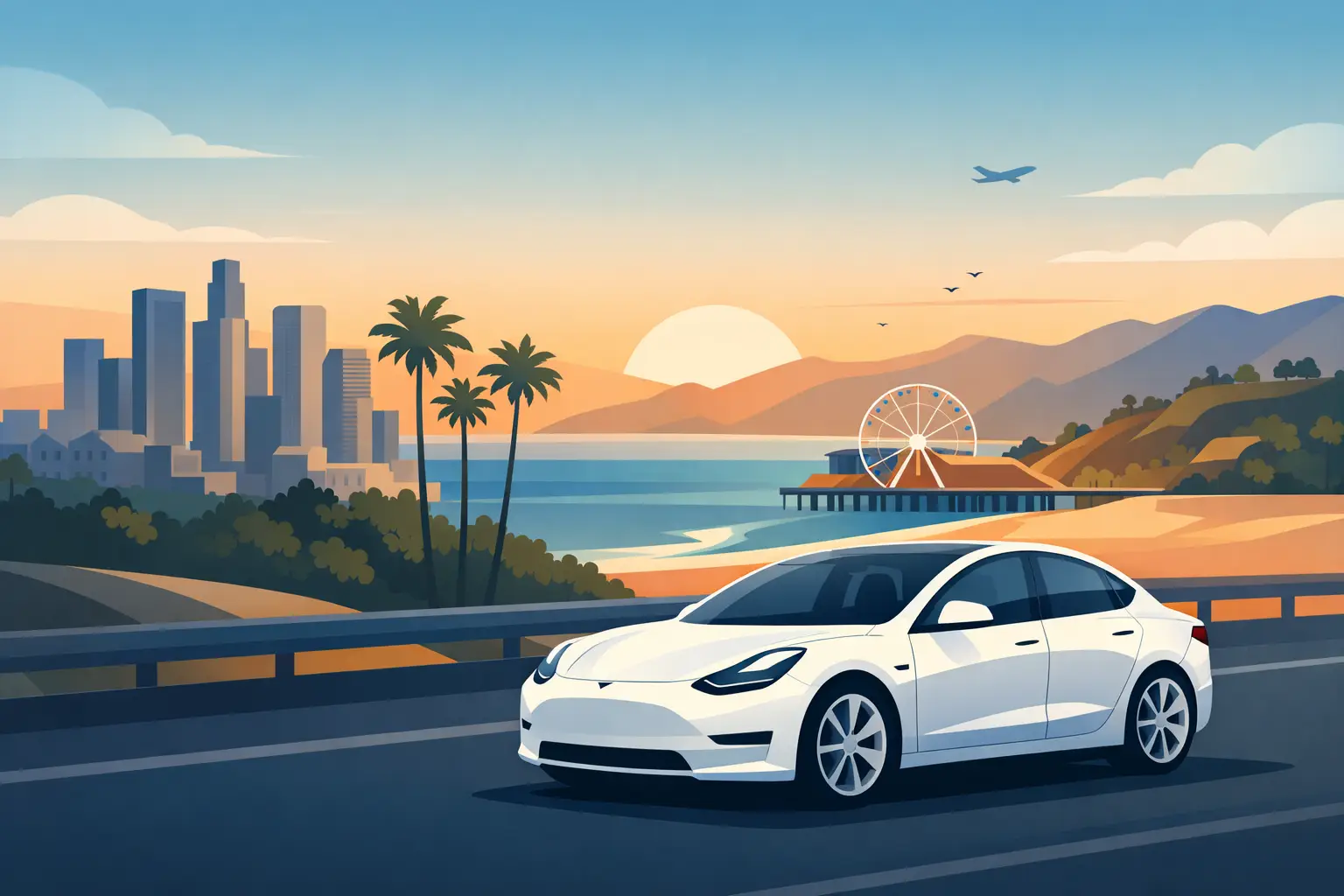 Tesla Rental Unlimited Miles for LA Getaways