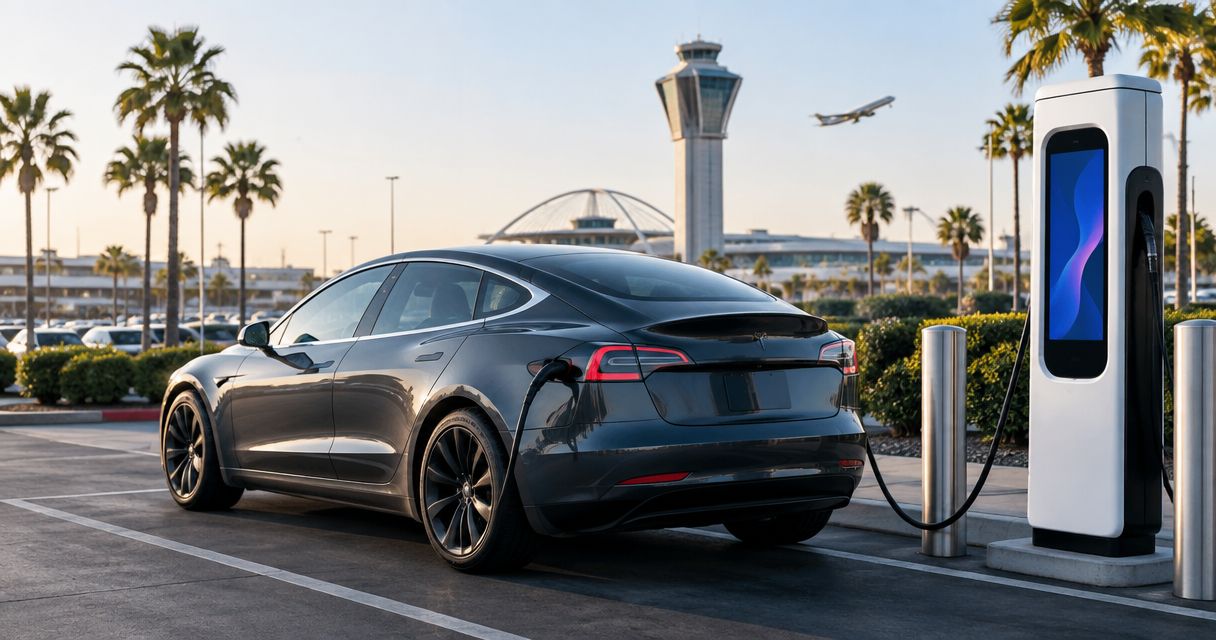Best places to charge a rental Tesla near LAX airport 2026