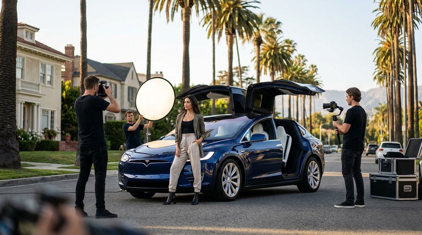 Best Tesla rental companies for photo and video shoots in LA 2026