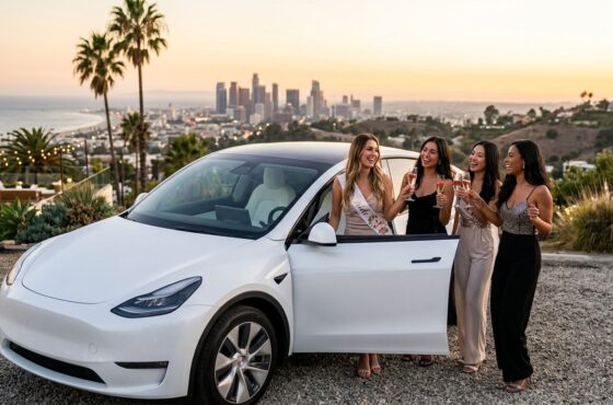 Tesla rental for bachelorette party Los Angeles: 2026 pick