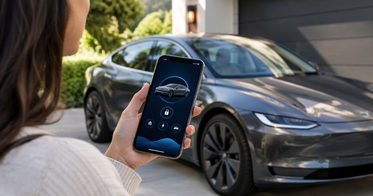 How to connect the Tesla app to your rental for keyless entry