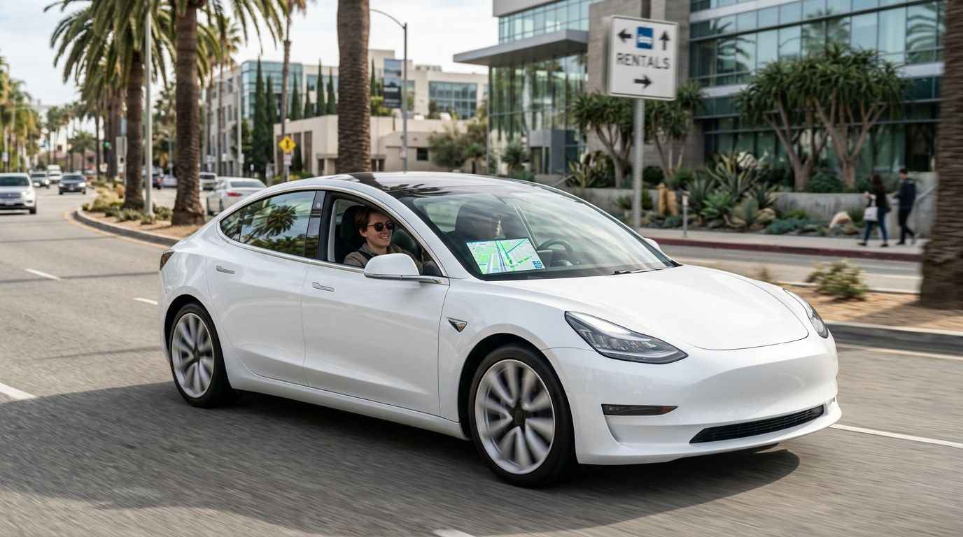 Sixt Tesla rental alternatives in Los Angeles 2026