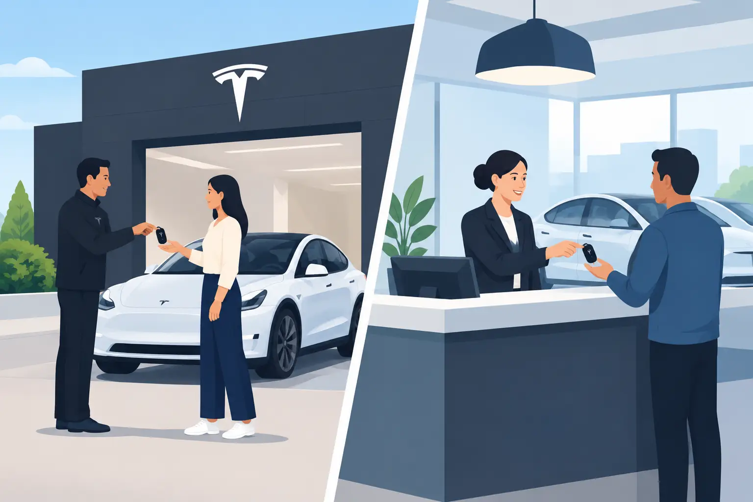 Tesla Delivery Versus Rental Counter: What Changes