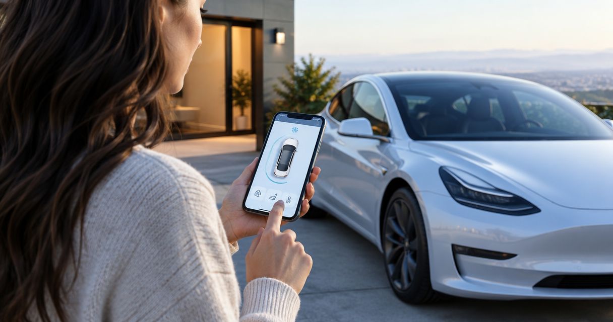 Automatically precondition your rental Tesla's cabin before pickup