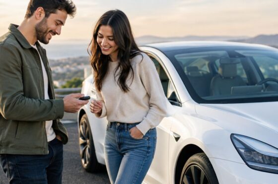 Can two people share driving on one Tesla rental key?