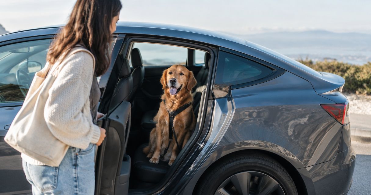 Can you bring a dog in a rented Tesla?