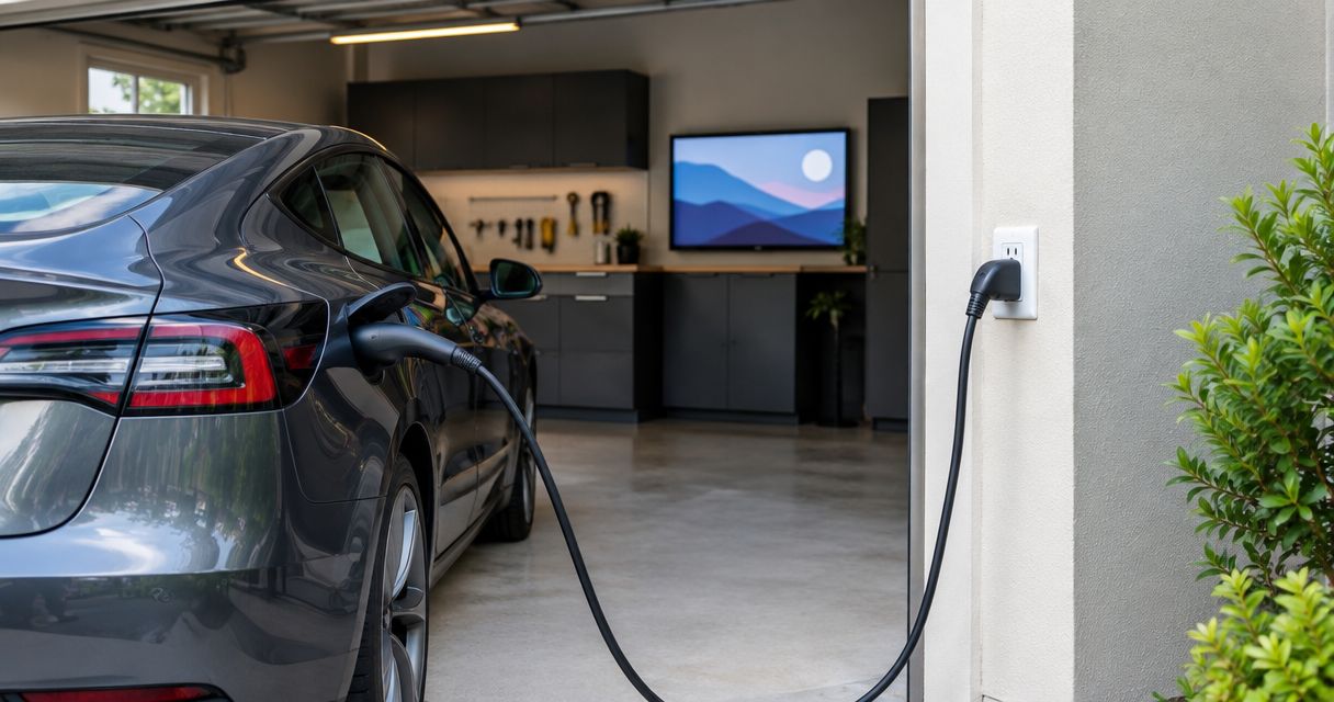 Can you charge a rented Tesla on a household outlet?