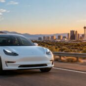 Can you drive a rented Tesla from LA to Las Vegas?