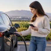Can you return a rented Tesla with less charge than pickup?