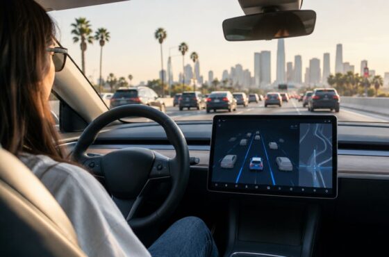 Can you use Full Self-Driving on a rented Tesla in LA traffic?