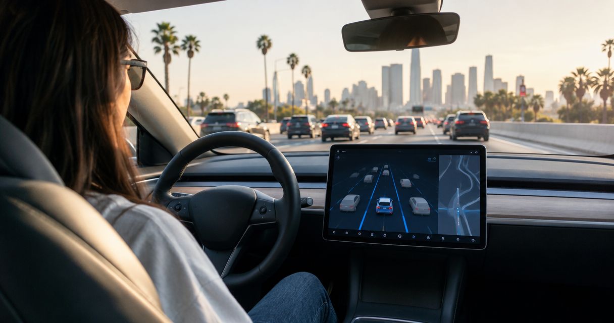 Can you use Full Self-Driving on a rented Tesla in LA traffic?