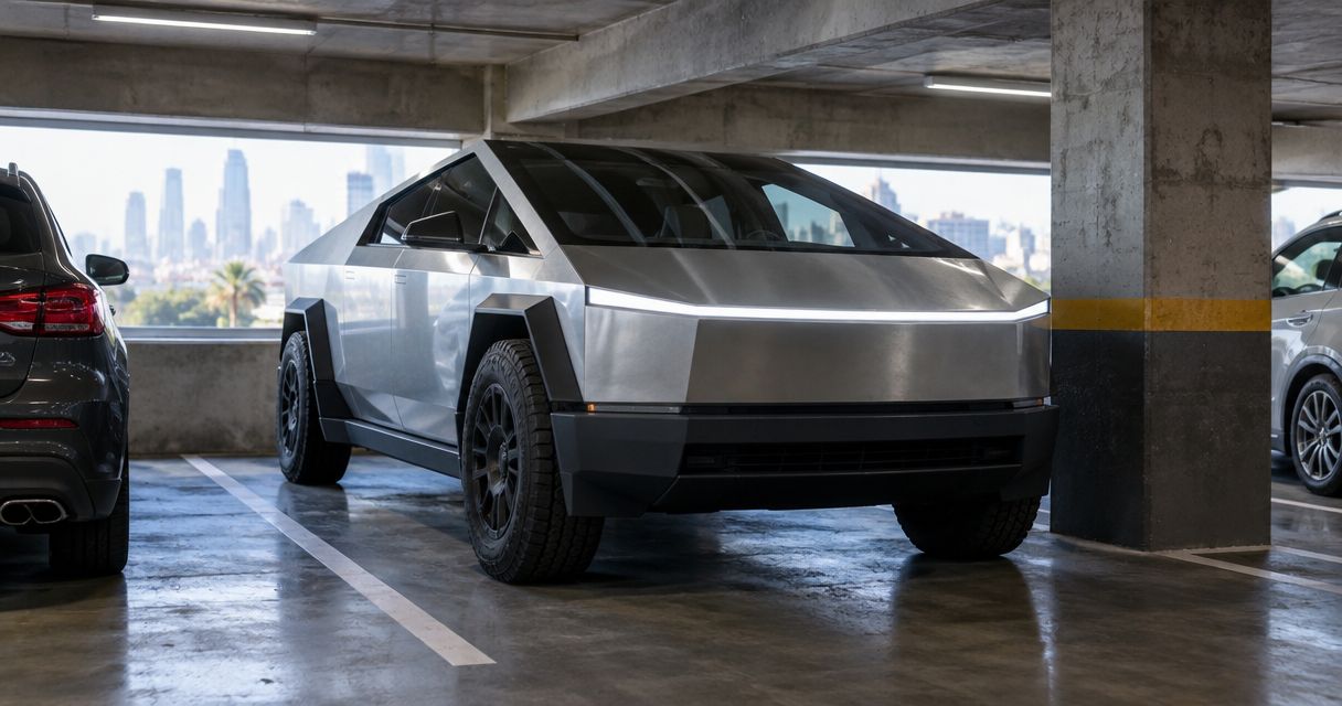 Does a rented Cybertruck fit in a standard LA parking garage?