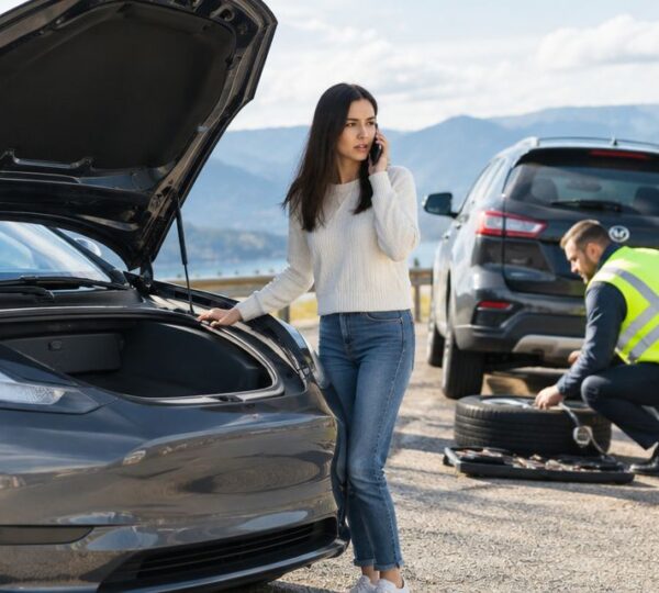 Does a Tesla rental include roadside assistance?