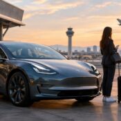 How early before a flight can a Tesla be delivered at LAX?