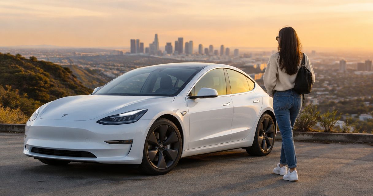 How far in advance should you book a Tesla rental in LA?