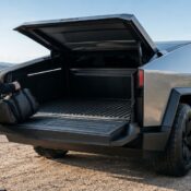 How much cargo space does a rented Cybertruck have?